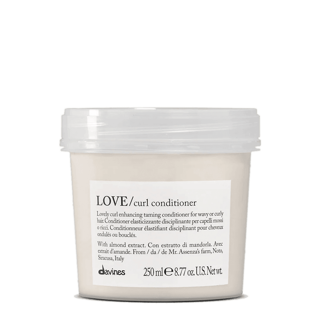 Davines LOVE Curl Conditioner 250ml // curl-enhancing conditioner with almond extract for softness and definition, available at Mosu Worcester.