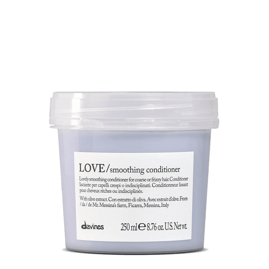 Davines LOVE Smoothing Conditioner 250ml at Mosu Worcester - Mosu Hair Space Davines love smoothing conditioner 250ml // smoothing conditioner with olive extract for frizzy hair, available at mosu worcester.