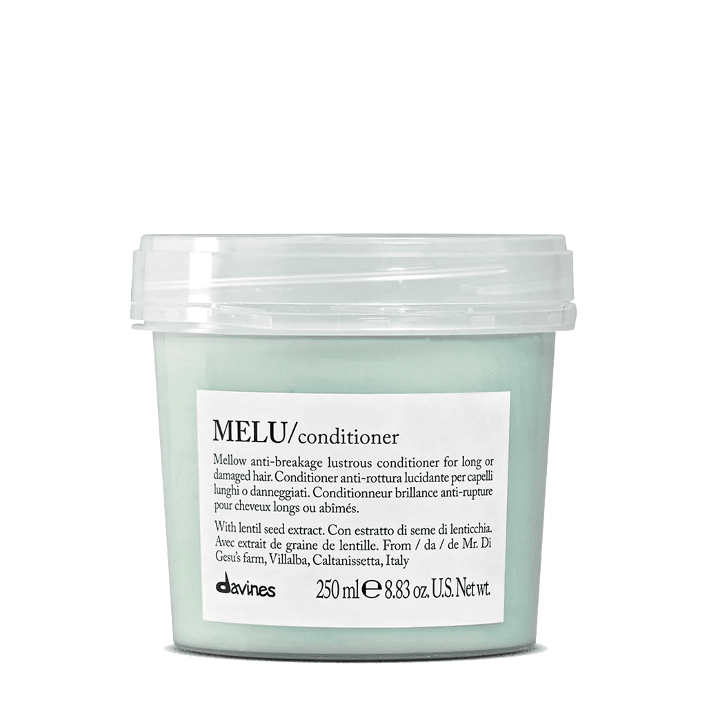 Davines MELU Conditioner 250ml -strengthening and anti-breakage conditioner for long or damaged hair, available at Mosu Worcester.
