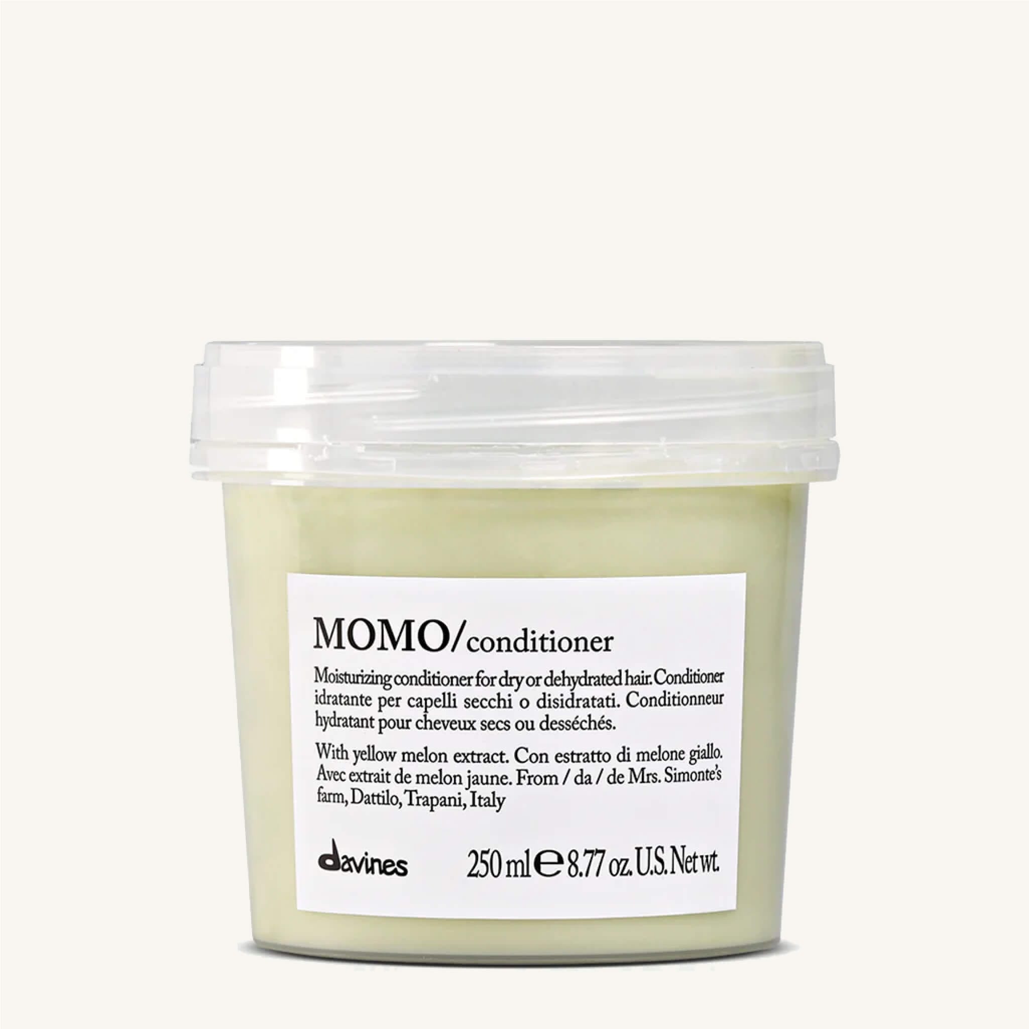 Davines MOMO Conditioner 250ml at Mosu Worcester - Mosu Hair Space Davines momo conditioner 250ml // lightweight moisturising conditioner with yellow melon extract, available at mosu worcester.
