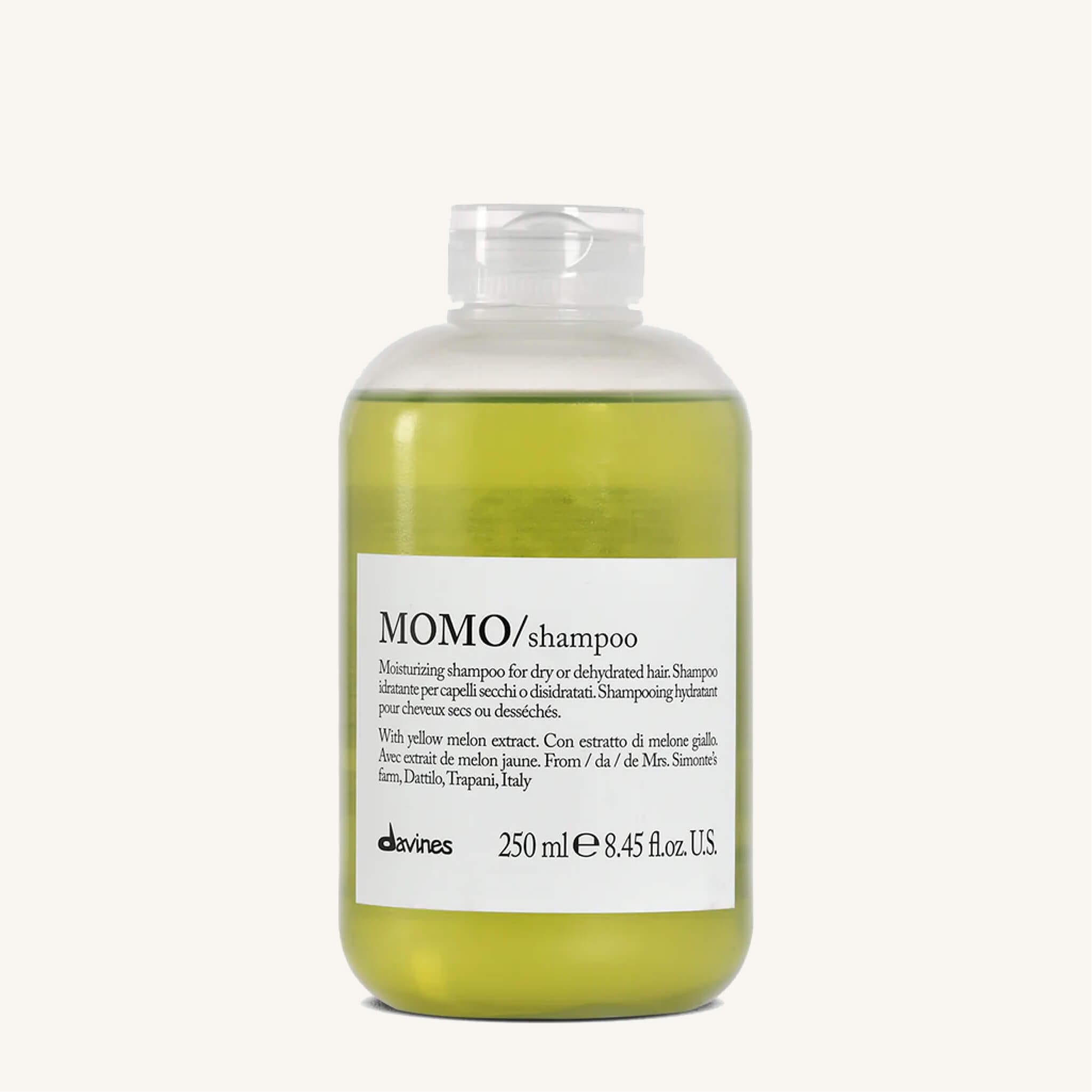 Davines MOMO Shampoo 250ml at Mosu Worcester - Mosu Hair Space Davines momo shampoo 250ml // moisturising gel shampoo with yellow melon extract, available at mosu worcester.