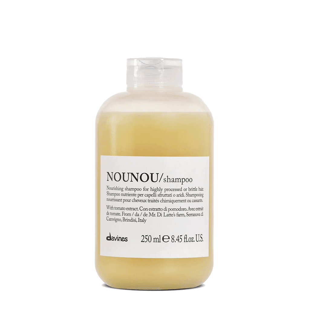 Davines NOUNOU Shampoo 250ml // nourishing shampoo with Fiaschetto tomato extract for dry or damaged hair, available at Mosu Worcester.