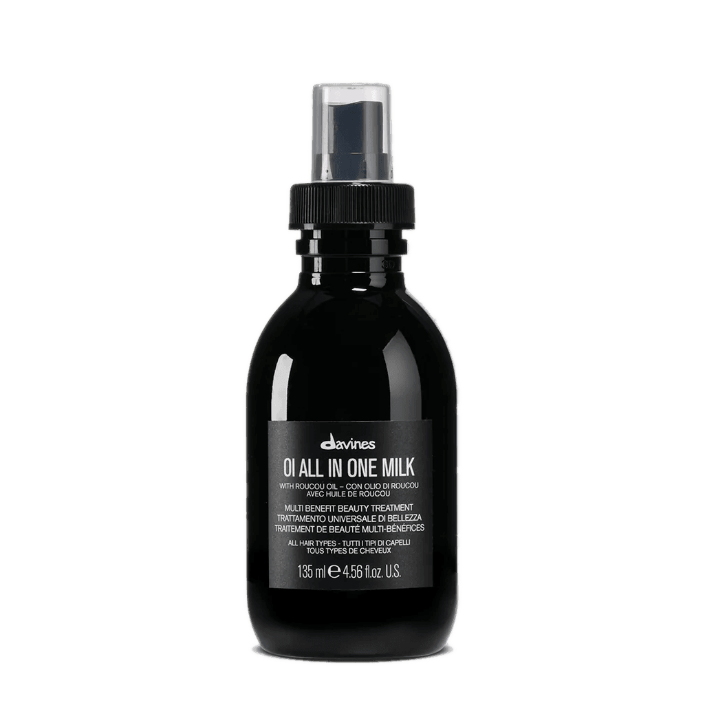 Davines OI All In One Milk 135ml at Mosu Worcester - Mosu Hair Space Davines oi all in one milk 135ml // lightweight leave-in spray with roucou oil for softness, shine, and heat protection, available at mosu worcester.