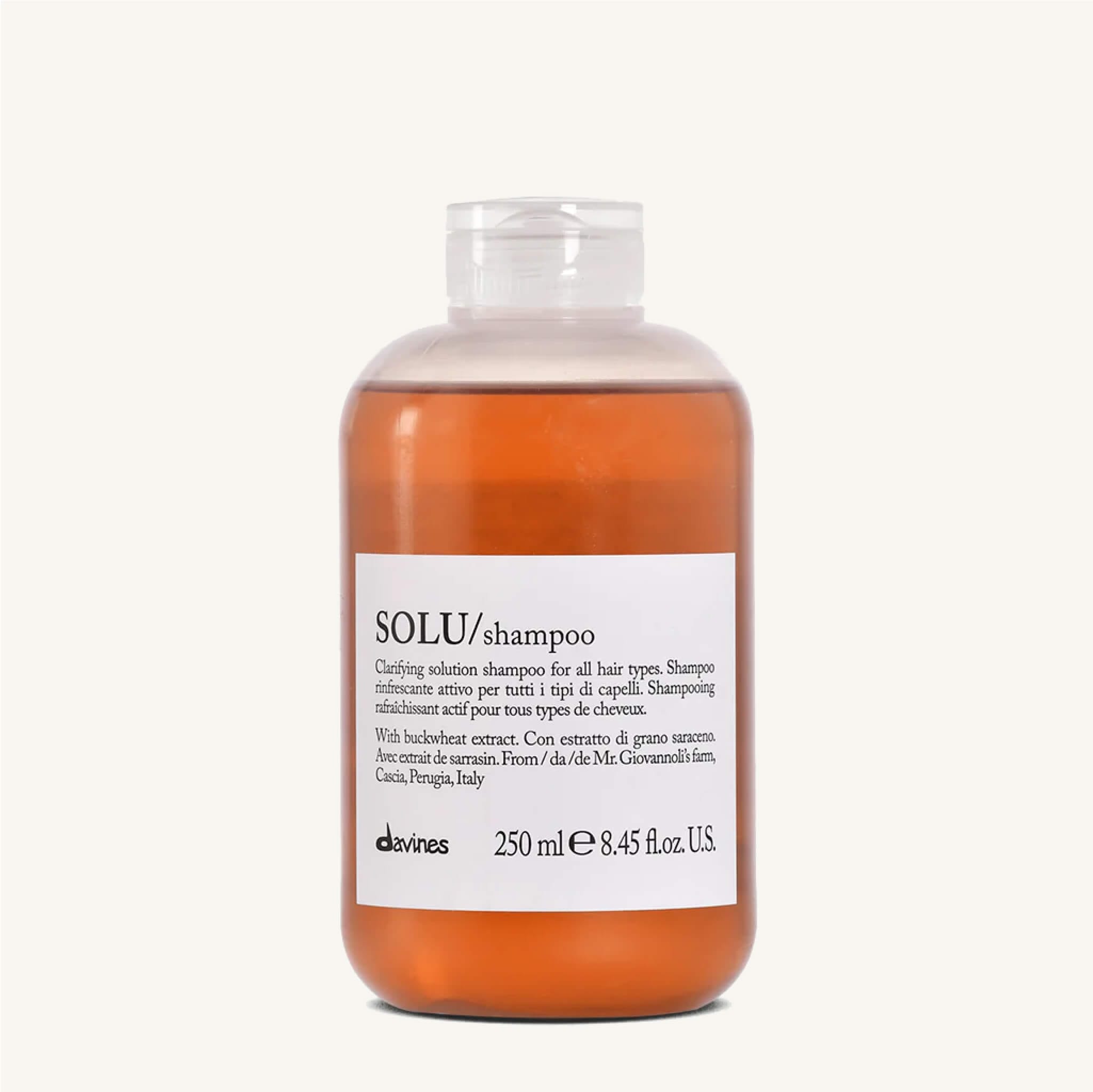 Davines SOLU Shampoo 250ml at Mosu Worcester - Mosu Hair Space Davines solu shampoo 250ml // clarifying shampoo with buckwheat extract to remove build-up and refresh hair, available at mosu worcester.