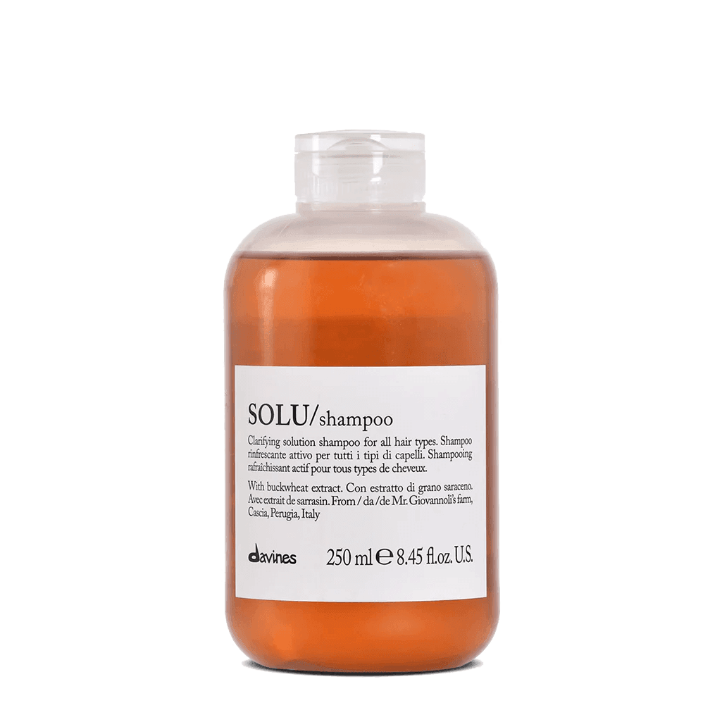 Davines solu shampoo 250ml // clarifying shampoo with buckwheat extract to remove build-up and refresh hair, available at mosu worcester.