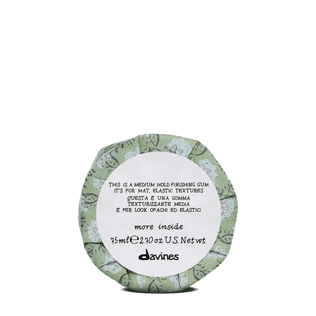 Davines This is a Finishing Gum 75ml at Mosu Worcester Alt Text: - Mosu Hair Space Davines this is a finishing gum 75ml, flexible styling gum for definition and shape, available at mosu worcester.